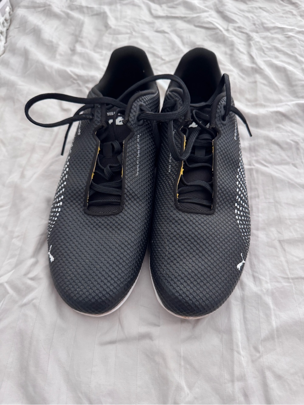 Puma Men's Black Athletic Sneakers with White Accents